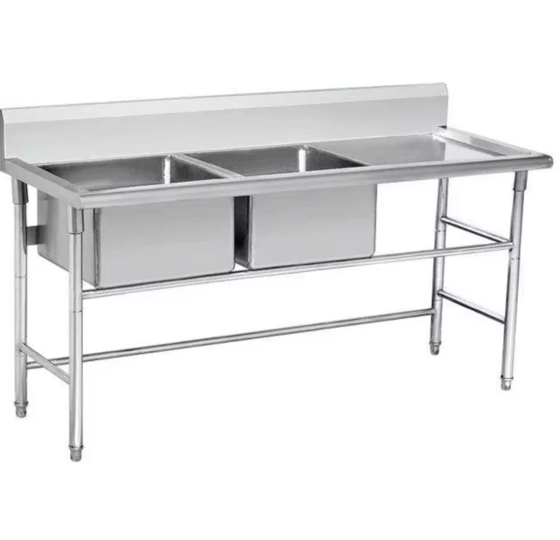 ნიჟარა 2 ჩანით+მაგიდა 150X60X85