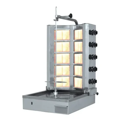 შაურმის აპარატი გაზზე CSA – 10 სანთურით (5+5), ქვედა ძრავით