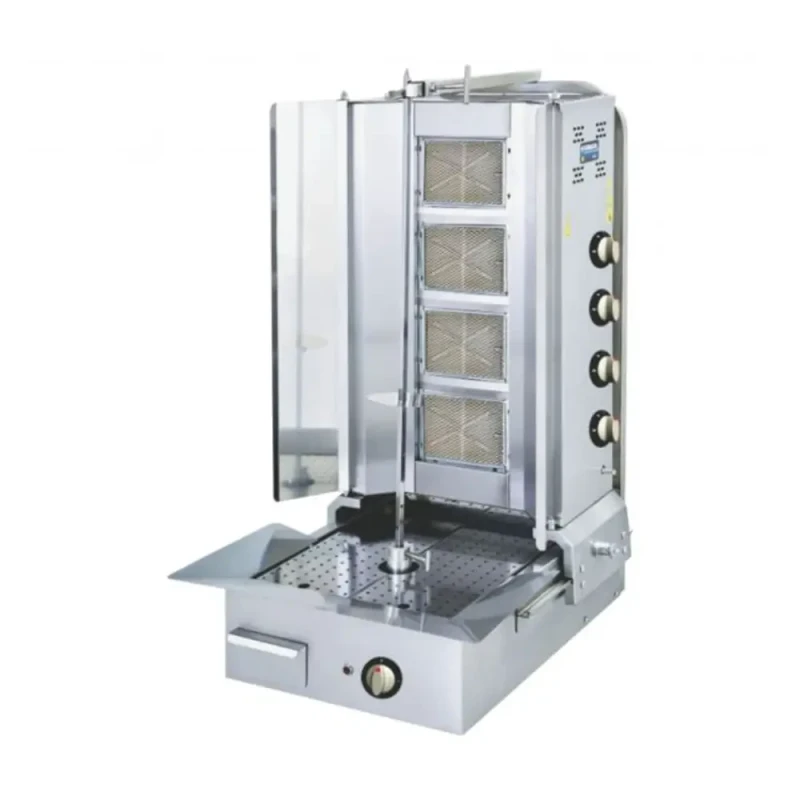 შაურმის აპარატი GÖRKEM 4 სანთურით – ქვედა ძრავით, LPG აირზე