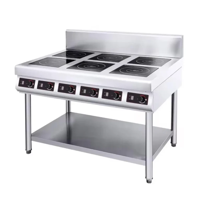 ინდუქციური ქურა 6 სანთურით + თარო IND-6